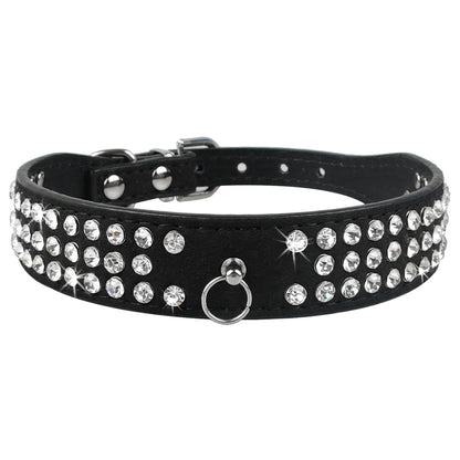 Shiny Hot Rhinestone Dog Cat Comfortable Korean Velvet Pet Leash - My Store
