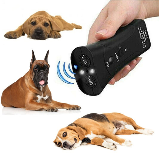 3-in-1 Anti Barking Dog Training Device Ultrasonic Dog Training Repeller  LED Flashlight - My Store