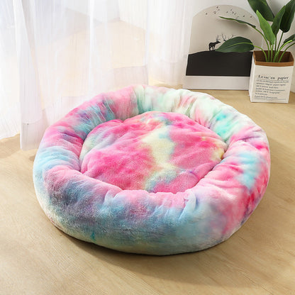 Dog Beds For Small Dogs Round Plush Cat Litter Kennel Pet Nest Mat Puppy Beds - My Store
