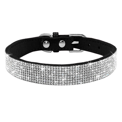 Shiny Hot Rhinestone Dog Cat Comfortable Korean Velvet Pet Leash - My Store