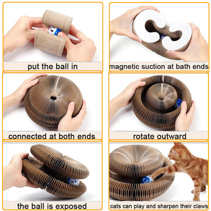 Pet Magnetic Folding Organ Toy Cat Scratch Board - My Store
