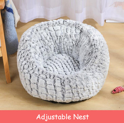 Pet Bed Soft Non-Slip Plush Kennel Round Cat Dog Nest Cushion - My Store