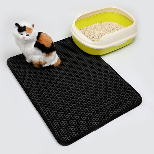 Pet Cat Litter Mat Pet Supplies EVA Double Cat Litter Mat - My Store