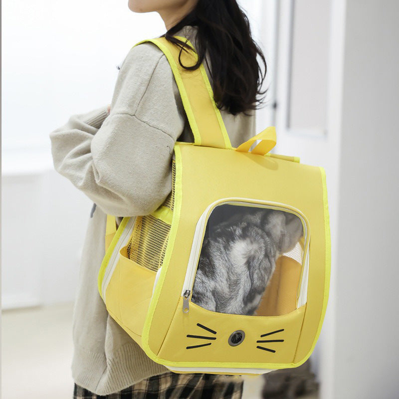 Pet Cat Carrier Bag Cat Backpack Outdoor Breathable Portable Shoulders Bag For Cats Small Dogs Transport Carrier - My Store