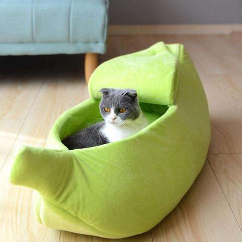 Pet House Dog Bed Banana Shape Dog House Cute Pet Kennel Nest Warm Dog Sofas Sleeping Bed - My Store