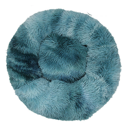 Pet Cat Supplies Round Plush Cat Litter Kennel Dog Mat To Keep Warm In Winter - My Store