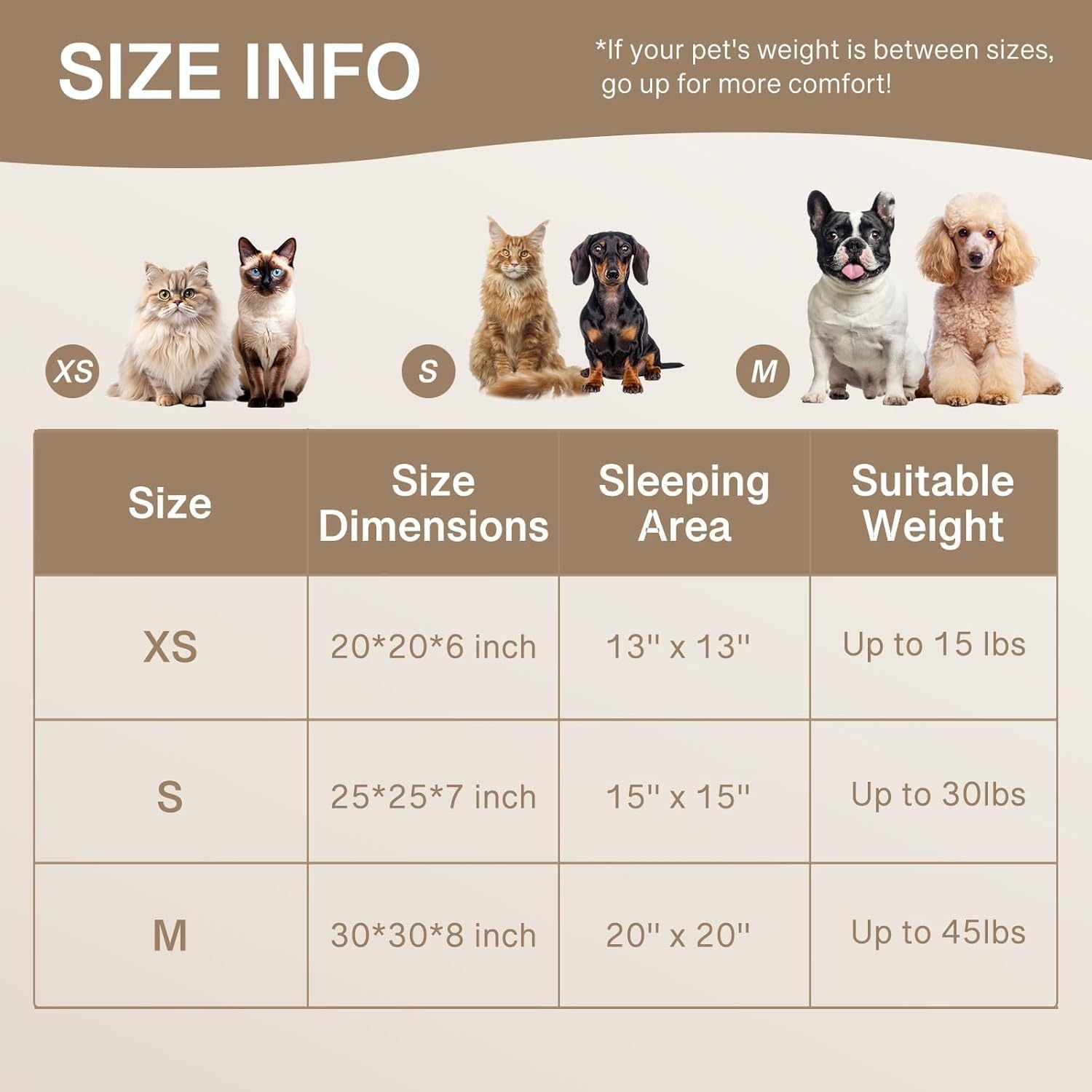 MEWOOFUN Donut Cat Bed - Washable Round Pet Bed For Indoor Cats & Kittens, Fluffy Non-Slip Calming Bed For Small Dogs, Light Brown - My Store