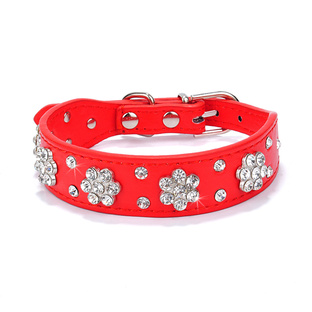 Shiny Hot Rhinestone Dog Cat Comfortable Korean Velvet Pet Leash - My Store