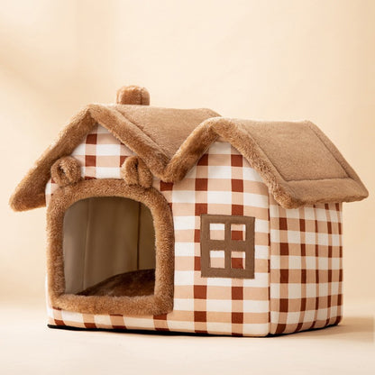 Foldable Dog House Pet Cat Bed Winter Dog Villa Sleep Kennel Removable Nest Warm Enclosed Cave Sofa Pets Supplies - My Store