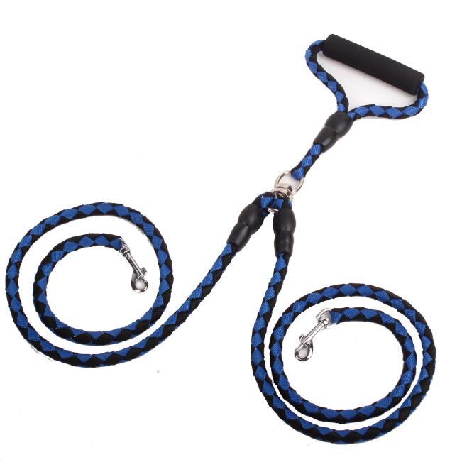 Double-Ended Traction Rope For Walking The Dog Hand-Double-Ended Traction Rope One Plus Two Leash Collar Pet Supplies Dog Collar - My Store