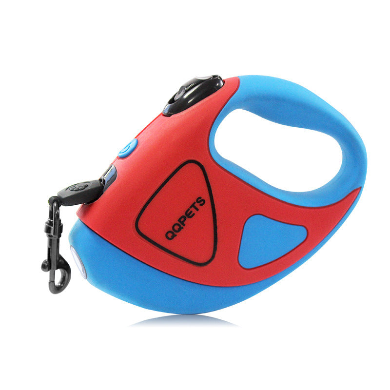 Pet Dog Automatic Retractable Fiber Leash Night Safety LED Shining Automatic Stretching Dog Hand Holding Rope Pet Supplies - My Store