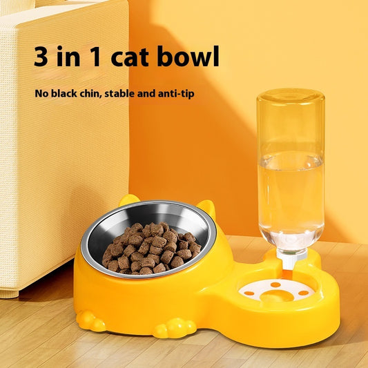 Cat Bowl Automatic Water Dispenser Kitten Puppy Food Basin Rice Bowl - My Store