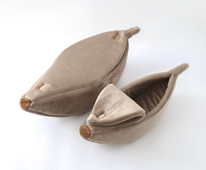 Pet House Dog Bed Banana Shape Dog House Cute Pet Kennel Nest Warm Dog Sofas Sleeping Bed - My Store