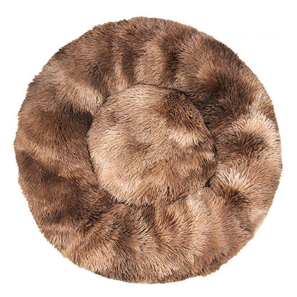 Pet Cat Supplies Round Plush Cat Litter Kennel Dog Mat To Keep Warm In Winter - My Store