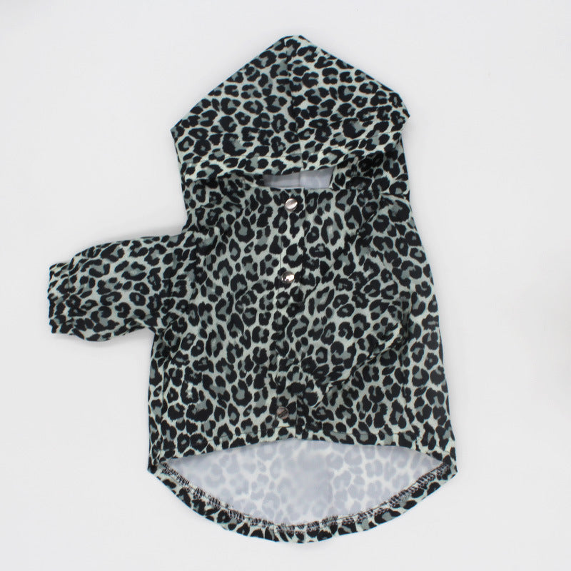 Pet Dog Coat Leopard Print Trench Coat - My Store