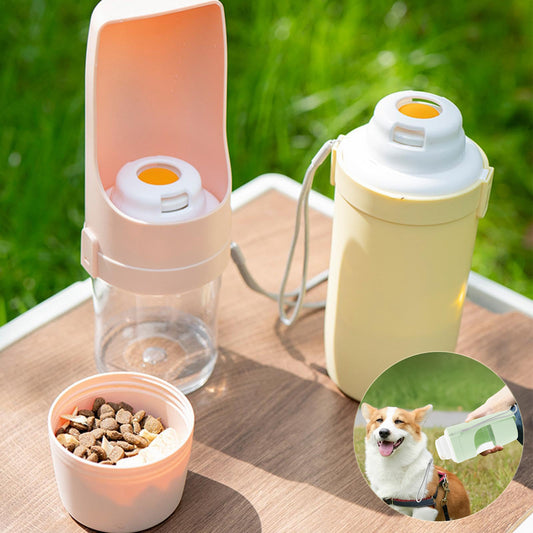 2 In 1 Travel Dog Water Bottle Pet Water Dispenser Feeder Drinking Feeder Dog Outing Water Feeder Pets Outdoor Portable Cup Pet Products - My Store