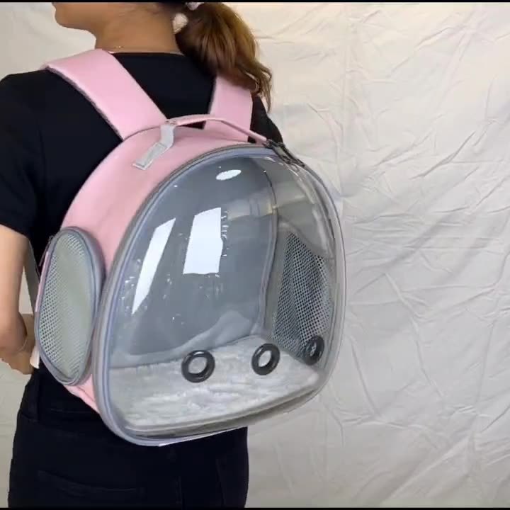 Pet Backpack Hamster Carrier Transparent Small Animal Carrier Guinea Pig Backpack Sugar Glider Ferret Pet Bag Rabbit Bunny Cage - My Store