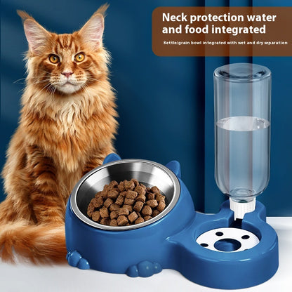 Cat Bowl Automatic Water Dispenser Kitten Puppy Food Basin Rice Bowl - My Store