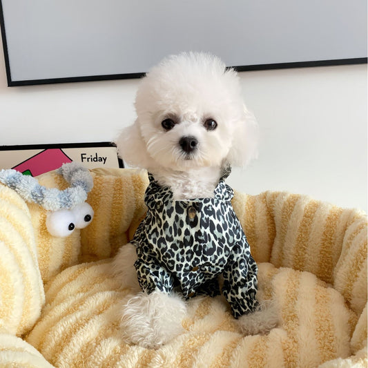 Pet Dog Coat Leopard Print Trench Coat - My Store