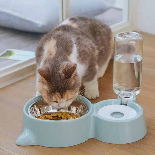 Pet Dog Cat Bowl Fountain Automatic Food Water Feeder Container For Cats Dogs Drinking Pet Articles  Pet Cat Water Dispenser, Automatic Gravity Cat Water Bowl - My Store