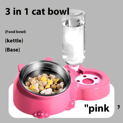 Cat Bowl Automatic Water Dispenser Kitten Puppy Food Basin Rice Bowl - My Store