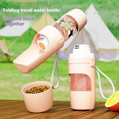 2 In 1 Travel Dog Water Bottle Pet Water Dispenser Feeder Drinking Feeder Dog Outing Water Feeder Pets Outdoor Portable Cup Pet Products - My Store