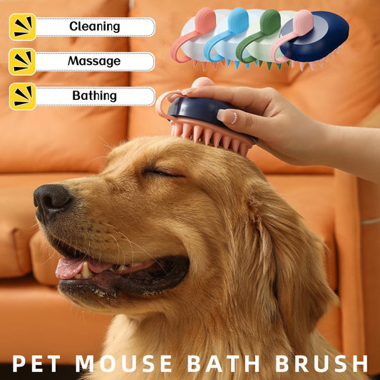 Soft Silicone Pets Hair Remover Comb Handheld Bath Shower Hair Shampoo Massage Brush For Dogs Cats Cleaning Tools Pet Products - My Store