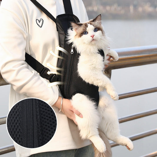 Pet Dog Carrier Backpack For Small Dogs Breathable Portable Dog Bag Adjustable Dog Front Carrier For Hiking Camping Traveling - My Store