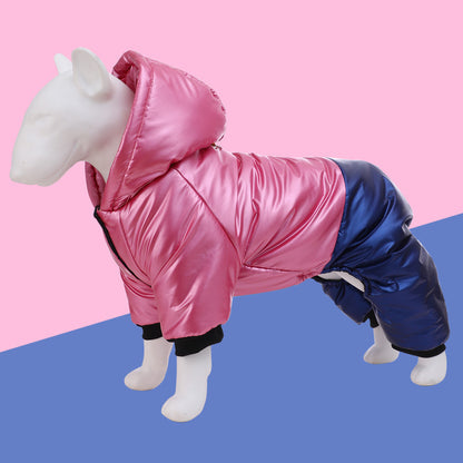 Pet Clothing Waterproof Windproof Dog Four-legged Cotton-padded Clothes - My Store