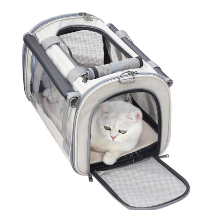 Outdoor Portable Pet Bag Transparent Breathable Foldable Pet Bag - My Store