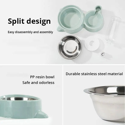 Pet Dog Cat Bowl Fountain Automatic Food Water Feeder Container For Cats Dogs Drinking Pet Articles  Pet Cat Water Dispenser, Automatic Gravity Cat Water Bowl - My Store