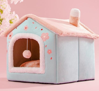 Foldable Dog House Pet Cat Bed Winter Dog Villa Sleep Kennel Removable Nest Warm Enclosed Cave Sofa Pets Supplies - My Store