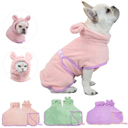 Pet Bathrobe Dog Bath Towel Super Absorbent Shower Cleaning Towel Dog Microfiber Drying Bath Towel Dogs Fast Dry Towel Pet Products - My Store
